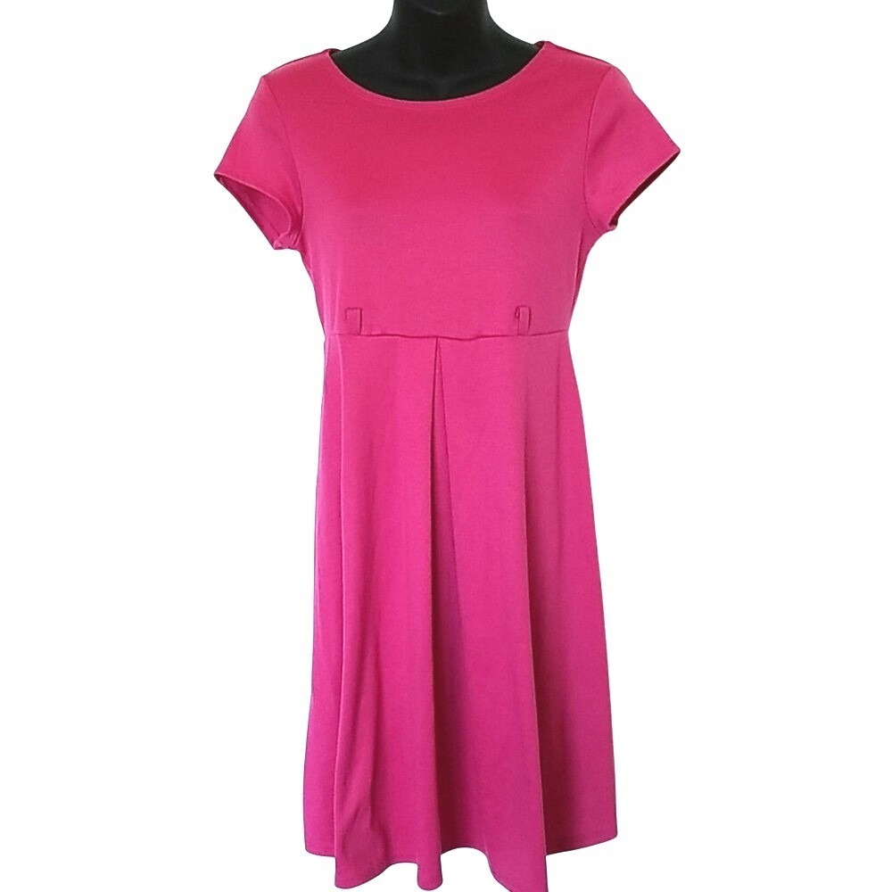 George Girls Pink Short Sleeve Pleated Fit and Flare Dress Size XL 14-16